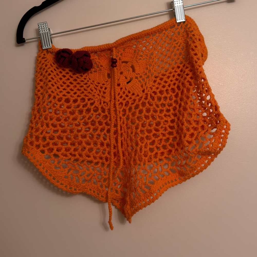 Jaded London Orange Crochet Crop Top